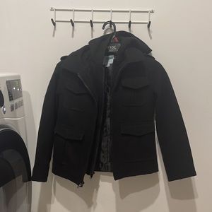 Boys black wool winter dress coat